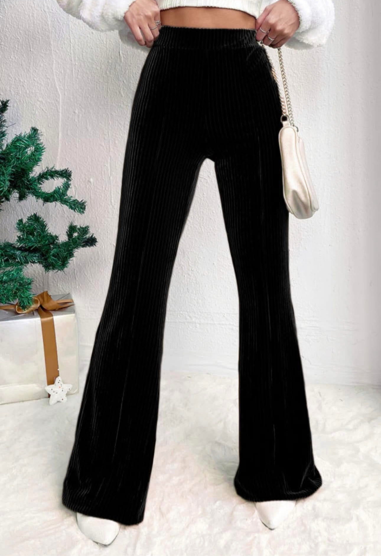 Velvet Corduroy Flare Leggings