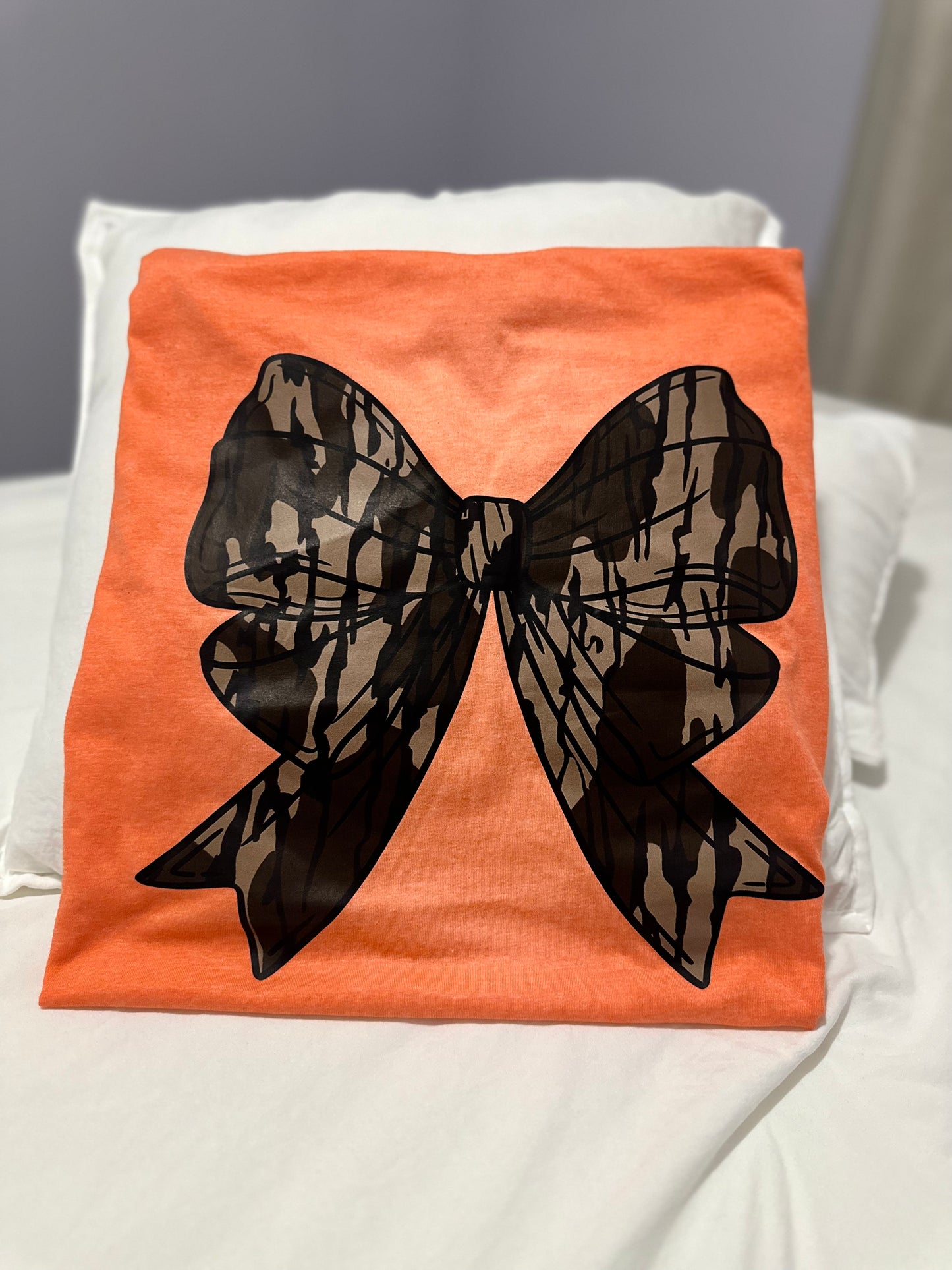 Orange Camo Bow