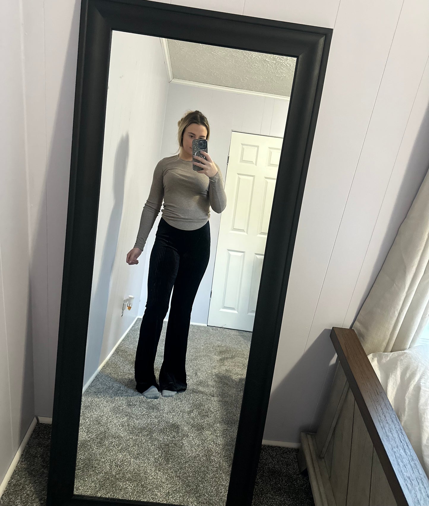 Velvet Corduroy Flare Leggings