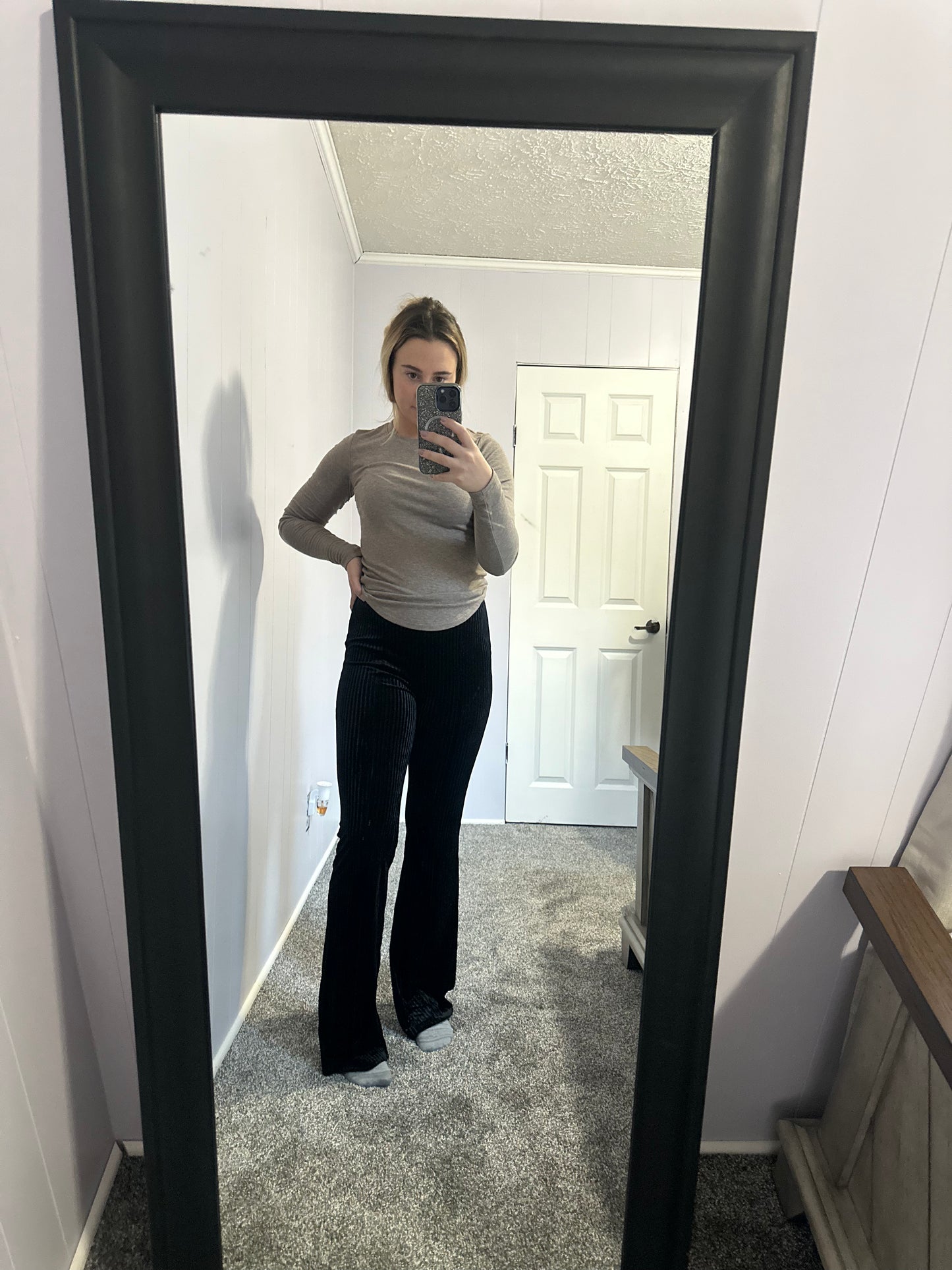 Velvet Corduroy Flare Leggings